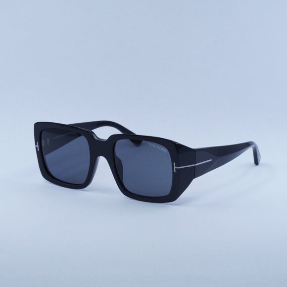 Tom Ford Ryder-02 FT1035-N 01A Sunglasses Black Square Frame, Smoke Lenses main image 9